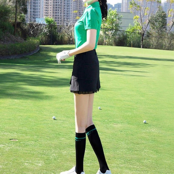 半袖 トップス ポロシャツ スカート フリル セット - b.right 輸入レディースゴルフウェア専門店