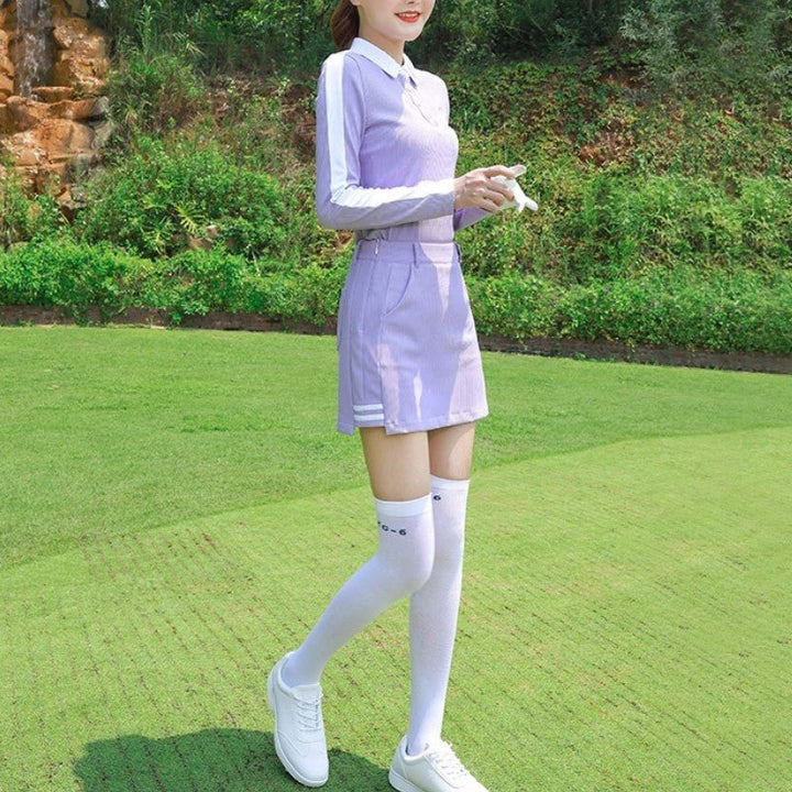パステルカラー ポロシャツ スカート セットアップ - b.right 輸入レディースゴルフウェア専門店