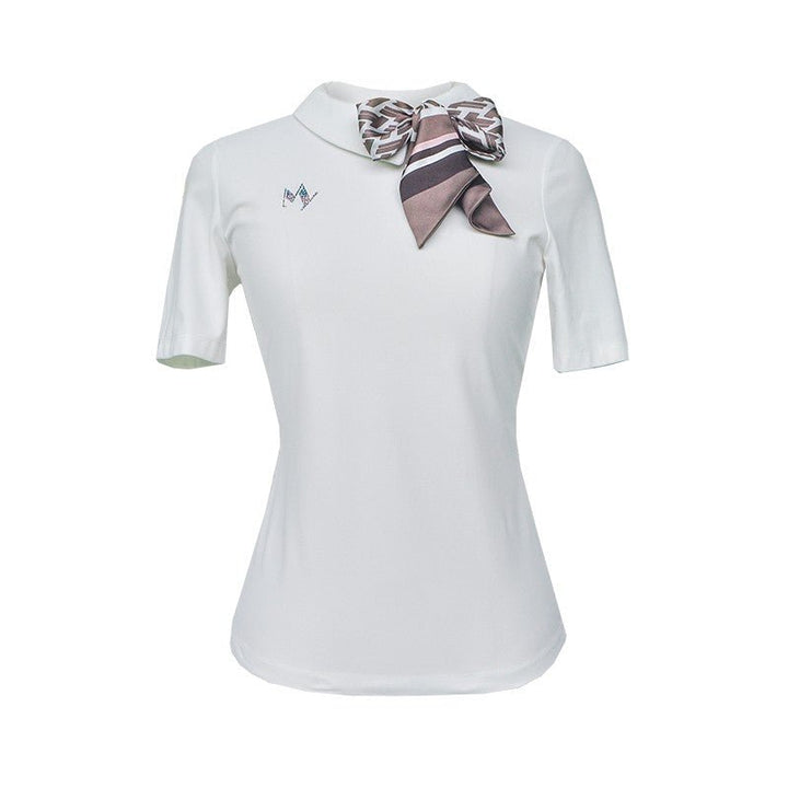 半袖 Tシャツ ロングパンツ リボン - b.right 輸入レディースゴルフウェア専門店